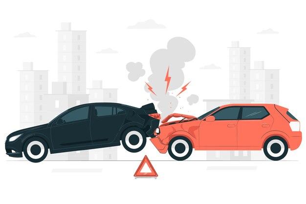 Free vector car crash concept illustration