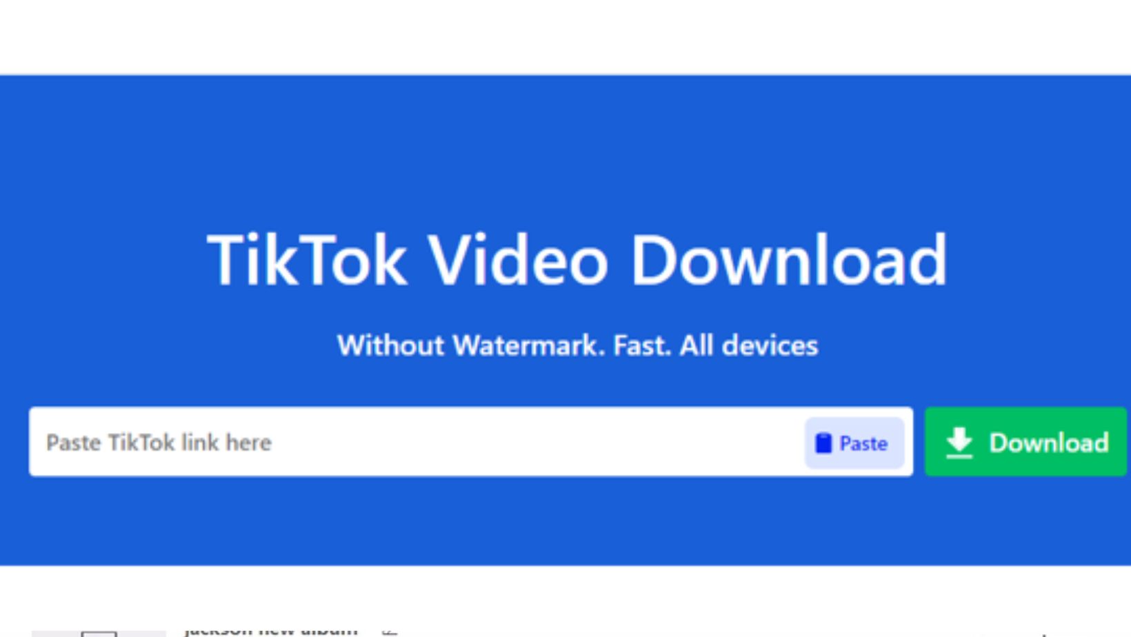 Download TikTok videos without watermark using sssTikTok