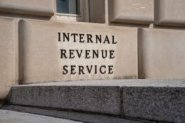 internal revenue service written on bricks