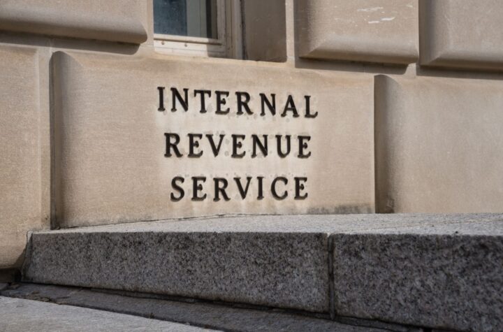 internal revenue service written on bricks